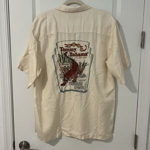 VTG Tommy Bahama Silk Paradise Spirits Tiger The Cocktail With Bite Camp Shirt